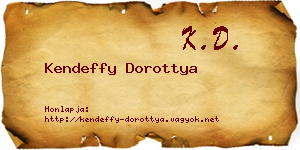 Kendeffy Dorottya névjegykártya