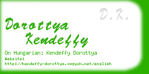 dorottya kendeffy business card